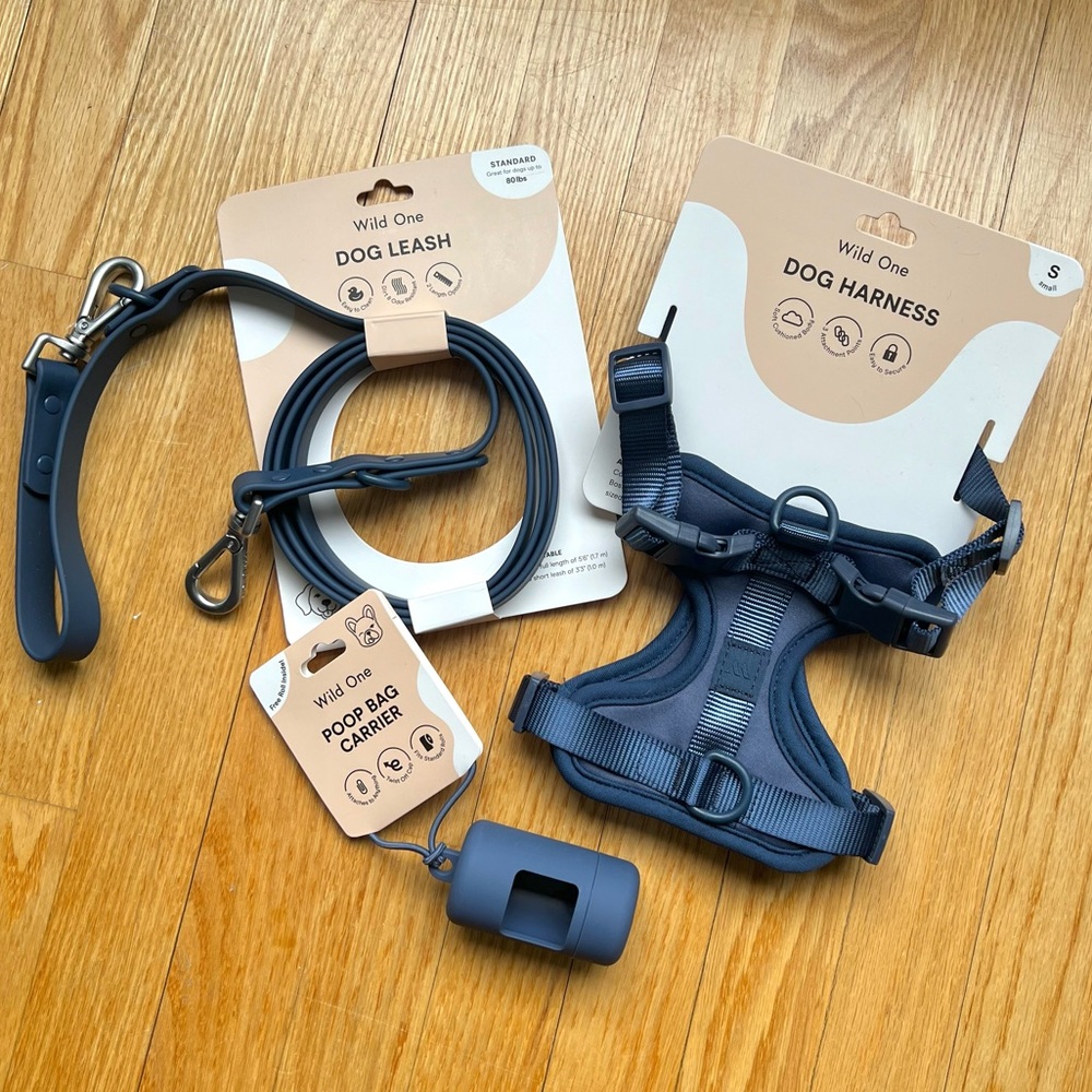 Wild One - Blue Harness Set for Small Dog size SMALL